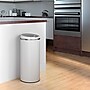 iTouchless Stainless Steel Round Sensor Trash Can with AbsorbX Odor Control System, White, 13 Gal. (MT13RW)~#|#~0F2BCDFD-FD75-4463-905A46BA3790A1CA_sc7