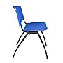 Regency Kobe 84" Flip Top Mobile Training Table- Cherry & 3 'M' Stack Chairs- Blue~#|#~0F2D23B1-7EE1-4296-962460464D6427B9_sc7