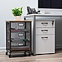 Mind Reader 3-Shelf Drawer Mobile Organizer Cart with Wheels, Black (3TMESHC-BLK)~#|#~0F4D23AE-2C93-4DFE-935C0501110E2919_sc7