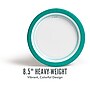 Perk™ Medium-Weight Paper Plates, 8.5", Teal/White, 125/Pack (PK54329)~#|#~0F4ECFEF-C0C0-4AA7-812DDFB15615A6C7_sc7