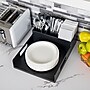 Mind Reader Plastic Utensil Napkin & Plate Holder, Silverware Organizer, Serving Tray, Black (PSNAPUT-BLK)~#|#~0F86879E-9476-4A3F-8CCC50CD144DF756_sc7