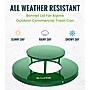 Alpine Industries Commercial Outdoor Rain Bonnet Lid, 38 Gallon, Round, Green (ALP479-38-A-GRN-MKTCOPY)~#|#~0FA720BE-5040-4297-BE2D6F0202AC8582_sc7