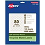 Avery EcoFriendly Laser/Inkjet Multipurpose Labels, 3/4" diameter, White, 8000/Box (94504)~#|#~0FCFBD5B-EC9D-44BB-8B7E6D9C658FDCB9_sc7