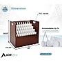 AdirOffice 50-Slot Mobile Roll File, 28.5"H x 30"W x 15.75"D, Mahogany (626-MA-2PK)~#|#~0FCFDF84-2436-498B-93695C6A4556ADC9_sc7