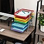 Mind Reader 5-Compartment Metal Desk Tray, Multicolored (5TPAPER-ASST)~#|#~100BCCD0-8726-4AAD-9A525EE496A089D0_sc7