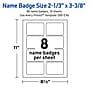 Avery Laser/Inkjet Rectangle Multipurpose Labels, 2-1/3" x 3-3/8", White, 80/Pack (S00-EX6)~#|#~1012AF61-160F-49D5-9BD955527BEDED14_sc7