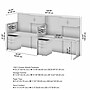 Bush Business Furniture Office in an Hour 63"H x 129"W 2 Person In-Line Cubicle Workstation, Hansen Cherry (OIAH005HC)~#|#~103E3689-2A09-48EC-AC24AF672EF84BF0_sc7