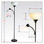 Newhouse Lighting William Double Mother-Son 71" Torchiere Floor Lamp, Black (NHFL-WI-BK)~#|#~105ED18A-C6C1-48DB-BA9AB63E2873AB7A_sc7