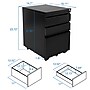 Mount-It! 3-Drawer Mobile File Cabinet, Letter & Legal Size, Lockable, 23.72"H x 14.7"W x 18.11"D, Black (MI-941B)~#|#~109D18D4-93C3-4A17-9DD84F635A98BBCD_sc7