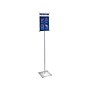 Azar Sign Holder, 12" x 62.5", Vertical, Freestanding, Clear/Silver, Acrylic (300868)~#|#~10A084F4-AE39-4F8A-936648B334AD05FC_sc7