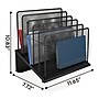 TRU RED™ 5-Compartment Metal Mesh File Organizer,  Matte Black (TR57554)~#|#~10A86750-B68E-4DBE-94C710B7AE7706B0_sc7