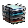 Mind Reader 4-Tier Stackable Paper Desk Tray, Metal Mesh, Black, 4/Pack (BSTACK4-BLK)~#|#~10D5F830-8177-4911-B8C0FC6A6A706C8F_sc7