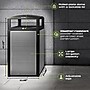 Alpine Industries GS Series Steel Trash Can & Recycling Bin Combo, 80 Gallon, Green (ALP471-40-SILGC-MK)~#|#~1122A91C-F6C3-49A4-BBE6CFB960E1DB6E_sc7