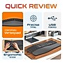 Delton KB250 Wired Ergonomic Keyboard with Cushioned Wrist Rest, USB-A, Black (DKBE250-U)~#|#~1124ABA6-E4BA-4847-B8DE654BCAA10144_sc7
