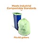 Coastwide Professional™ 55-60 Gallon Compostable Bag, 38" x 58", Low Density, 0.9 Mil, Green, 100 Bags/Box (CW62401)~#|#~11251828-D600-4AF4-8672961B60988081_sc7