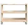 Flash Furniture Bright Beginnings Mobile 2-Section Storage Cart, 24.5"H x 31.5"W x 13"D, Brown (MK-KE24107-GG)~#|#~114E9AD2-1993-4CF8-9C79AA7CB03F5540_sc7