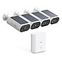 aosu 2K QHD 3.0-MP Outdoor Dual-Band Wireless AI-Smart Solar 4-Camera Pro System with HomeBase, White (C8E-4H)~#|#~1160A424-1082-4F32-872595F280DA7102_sc7