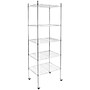 Mount-It! 5-Tier Wire Shelving Unit with Wheels, Holds 88 lbs per shelf, Silver (MI-7862)~#|#~118A9241-5B9E-40D0-963E00AA9AB33BDD_sc7
