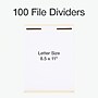 Pendaflex Paperboard File Dividers, 1 Fastener, Letter Size, Manila, 100/Box (1006978)~#|#~11A4E879-95A9-4DE6-B06524E1B940B601_sc7