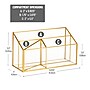 Mind Reader 4-Compartment Glass Desktop Organizer, Gold (3GORG-GLD)~#|#~11B3661A-75A2-46FE-B968905FC8673ACB_sc7