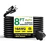 GoGreen Power 8' Indoor/Outdoor Extension Cord, 16 AWG, Black (GG-13708BK)~#|#~11D91BA6-A7CB-48CB-9C9DFCBDE95A03E5_sc7