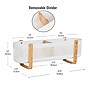 Mind Reader 2-Compartment Plastic Desk Organizer, White (DEBASK-WHT)~#|#~11F04F69-336C-4F5B-B5C215C9B083572E_sc7