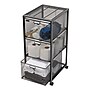 Mind Reader 3-Drawer Mobile Organizer Storage Cart with Wheels, Metal, Black (3TWHEEL-BLK)~#|#~11F11F9B-30B8-49C3-A7DA3274E2FC9F5F_sc7