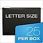 Pendaflex Reinforced Hanging File Folders, 1/5 Tab, Letter Size, Black, 25/Box (PFX 4152 1/5 BLA)~#|#~11F1F885-B5D3-4DD0-97F9D480B998A609_sc7