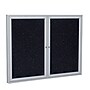 Ghent 3' H x 5' W Enclosed Recycled Rubber Bulletin Board with Satin Frame, 2 Door, Confetti (PA23660TR-CF)~#|#~12145A0C-CEE0-4D61-9D090B18FD16CE2F_sc7