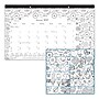 2027 Blueline DoodlePlan 17.75" x 10.875" Monthly Desk Pad Coloring Calendar, Black/White (C2917001-27)~#|#~122BD7BC-027B-49FE-974931545EDE3B30_sc7