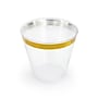 Round Elama Plastic Dinnerware Set, White/Gold, 150 Piece~#|#~122D190A-CF75-4981-B5385F483480E868_sc7