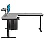 VersaDesk PowerLift 60"W Electric L-Shaped Adjustable Standing Desk, Gray/Black (PLLSD6072-BG-APP)~#|#~12338137-0839-4C66-A755840B423AE80C_sc7