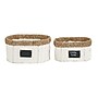 Household Essentials Woven Storage Wicker Basket, White, 2/Set (ML-7100)~#|#~123AFB75-A79E-4774-897E5D2F7732F1AD_sc7