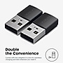 Satechi USB-A to USB-C Adapter, Space Black, 2/Pack (ST-A2TAUCC)~#|#~128F955C-57BC-49F9-BCC66B4D0F9FD3F8_sc7