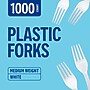 Perk Medium-Weight Plastic Forks, 1,000 Count Bulk Disposable Forks for Everyday Meals, Parties & Events, White~#|#~1292B4DF-E7CE-4D8E-9F869D455DB91A05_sc7