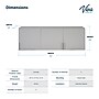 Vivacomfort 24'' H x 72" W Wood Wall Mounted Cabinet, 3-Doors, Gray (902WALL72GRY-MK)~#|#~12F9B770-7AD0-45B1-A9A5F951D5769ED1_sc7