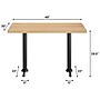 Flash Furniture Bennett Wooden Commercial Indoor Table, 48" x 30", Natural Top/Black Base (GSF3048NTT0522)~#|#~13165920-D1F9-46D9-8616DA0F453E0228_sc7