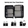 BAGSMART 10.5" 6-Piece Polyester Packing Cube, Water Resistant, Black, 6/Set (BM0104003AN001)~#|#~1336A383-9A6A-4265-87C66646F9832614_sc7