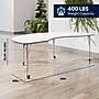 Flash Furniture Wren Kidney Activity Table, 96" x 48", Height Adjustable, White Top/Silver Frame (XUA4896KDWHTAC)~#|#~1349B44A-BF32-4914-AF4C2B52E6C616FB_sc7