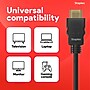 Staples TECH HDMI Cable – 12 ft. High‑Speed Male‑to‑Male Audio/Video Cable for TVs, Monitors, Laptops & Projectors, Black~#|#~134BED24-4FA3-4FFF-8B44475633347857_sc7