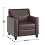 Flash Furniture HERCULES Diplomat Series LeatherSoft Office Guest and Reception Chair, Brown (BT8271BN)~#|#~137A51D8-040B-48DC-B3E74B10AB53F778_sc7