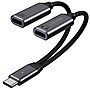 Overtime USB-C to USB-C & Type-C Audio and 100W Charging Splitter Adapter, Male to Female/Female, Black (OADCTCCBK)~#|#~138E600E-0344-401C-9513E6B1BF59812A_sc7