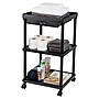 Mind Reader 3-Tier Bar Cart Plastic Rolling Utility Cart, Black (CARTCOFF-BLK)~#|#~13D08833-8E15-4EE5-897F46A39CC45997_sc7