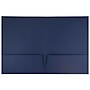 JAM Paper 2-Pocket Textured Linen Business Folders, Navy Blue, 25/Pack (386LNAA)~#|#~13D95A52-0014-4E9A-95C3CD32F6D74EB5_sc7