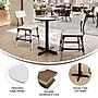 Flash Furniture Acadia 24" Round Wooden Dining Table with X-Base, White Faux Marble/Black Base (STRD24WMAT2222)~#|#~13FA1D62-CDBE-4371-B3100AAF24A3ADE0_sc7