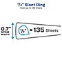 Avery Showcase 1/2" 3-Ring View Binders, Slant Ring, White (19551)~#|#~142B117D-2111-4840-9117520E000DE020_sc7