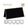 Better Office 2" x 3.5" Matte Black/Gold Table Tent Place Card, 100/Pack (64647-100PK)~#|#~1431AE01-9D4E-4EAD-B0E3305B7278BDDB_sc7