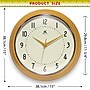 Infinity Instruments Round Retro Saffron Wall Clock, Aluminum, 15" (10940SY-15)~#|#~144E9621-CA41-4738-A666E4ED0616A72F_sc7