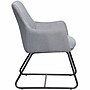 Lorell Mid‑Century Modern Flannel Guest Chair with Steel Sled Base, Gray (LLR68562)~#|#~1455110D-9CBE-4204-ABDF12E9F64145A1_sc7