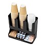 Mind Reader 6 Compartment 2-Tier Cup and Condiment Countertop Organizer, Black (UPRIGHT6-BLK)~#|#~146A2A0D-F270-4E4C-8FC9EE04415B2ABF_sc7